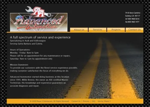 Advanced Automotive website project