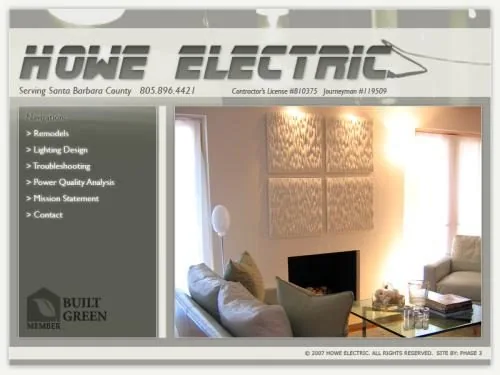 Howe Electric website project