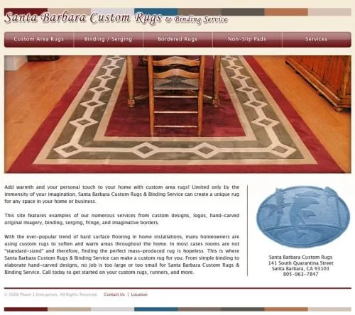 SB Custom Rugs website project