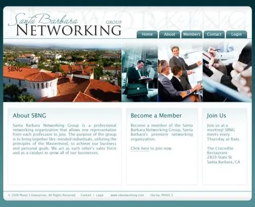 SB Networking Group website project