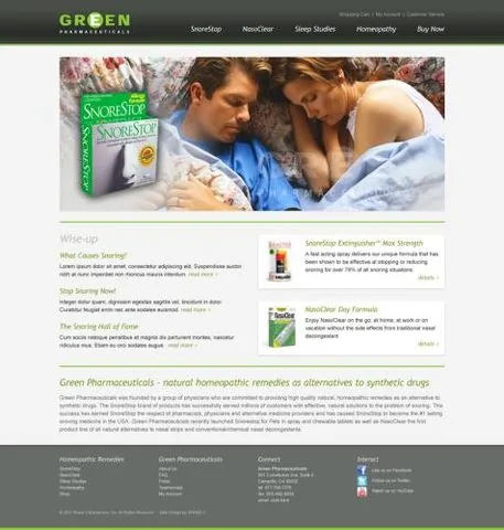 Snore Stop website project