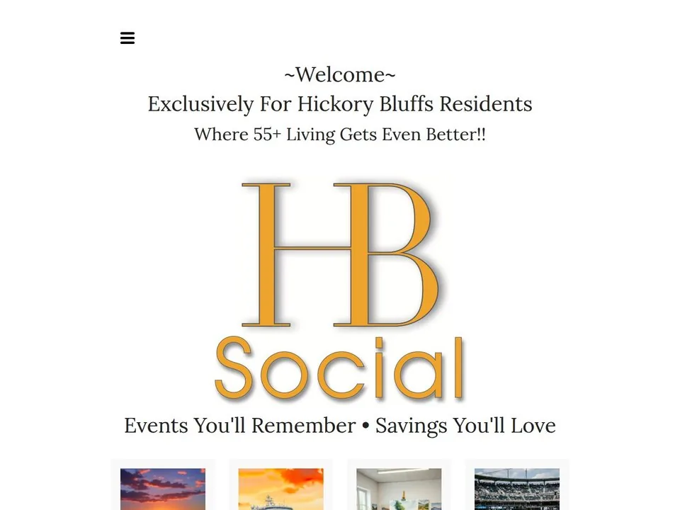 Bluffs Social website homepage screenshot