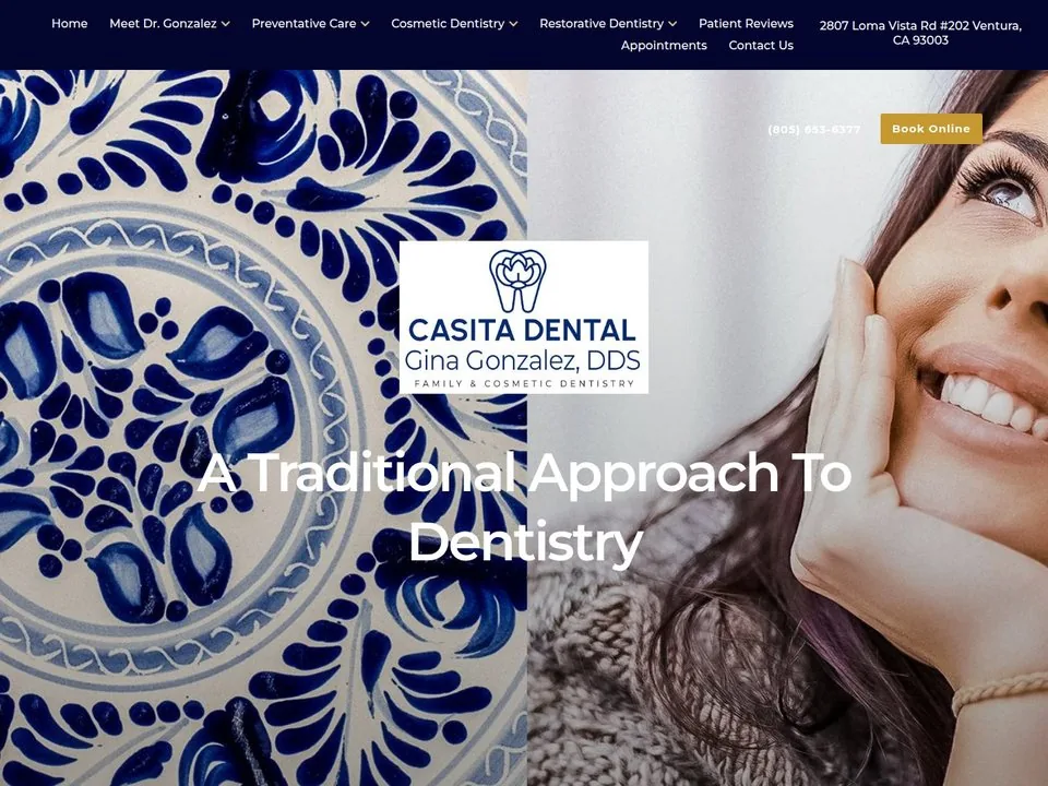 Casita Dental website homepage screenshot